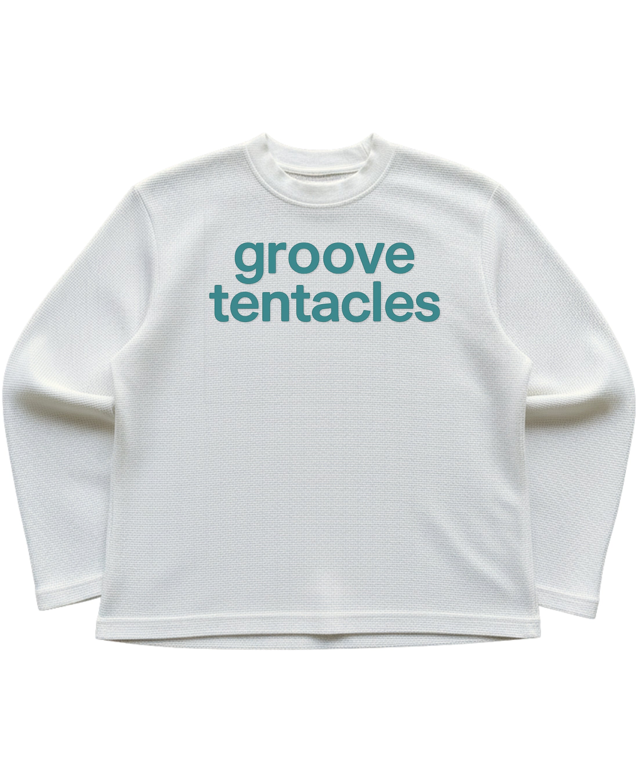 Off-white waffle knit oversized full-sleeve Front Design