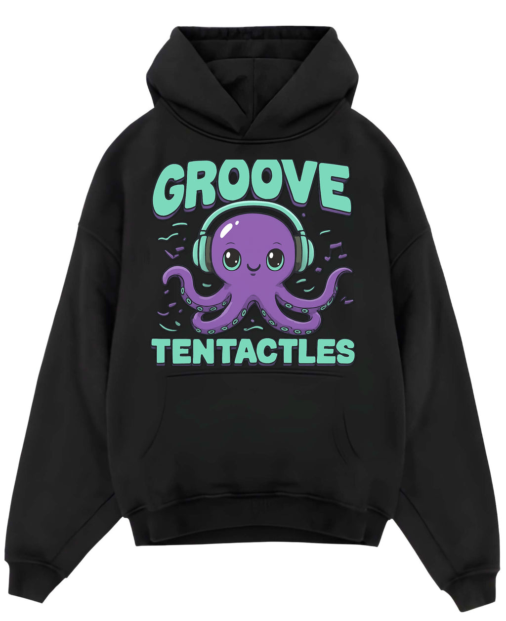 Black Oversized Hoodie Front Design