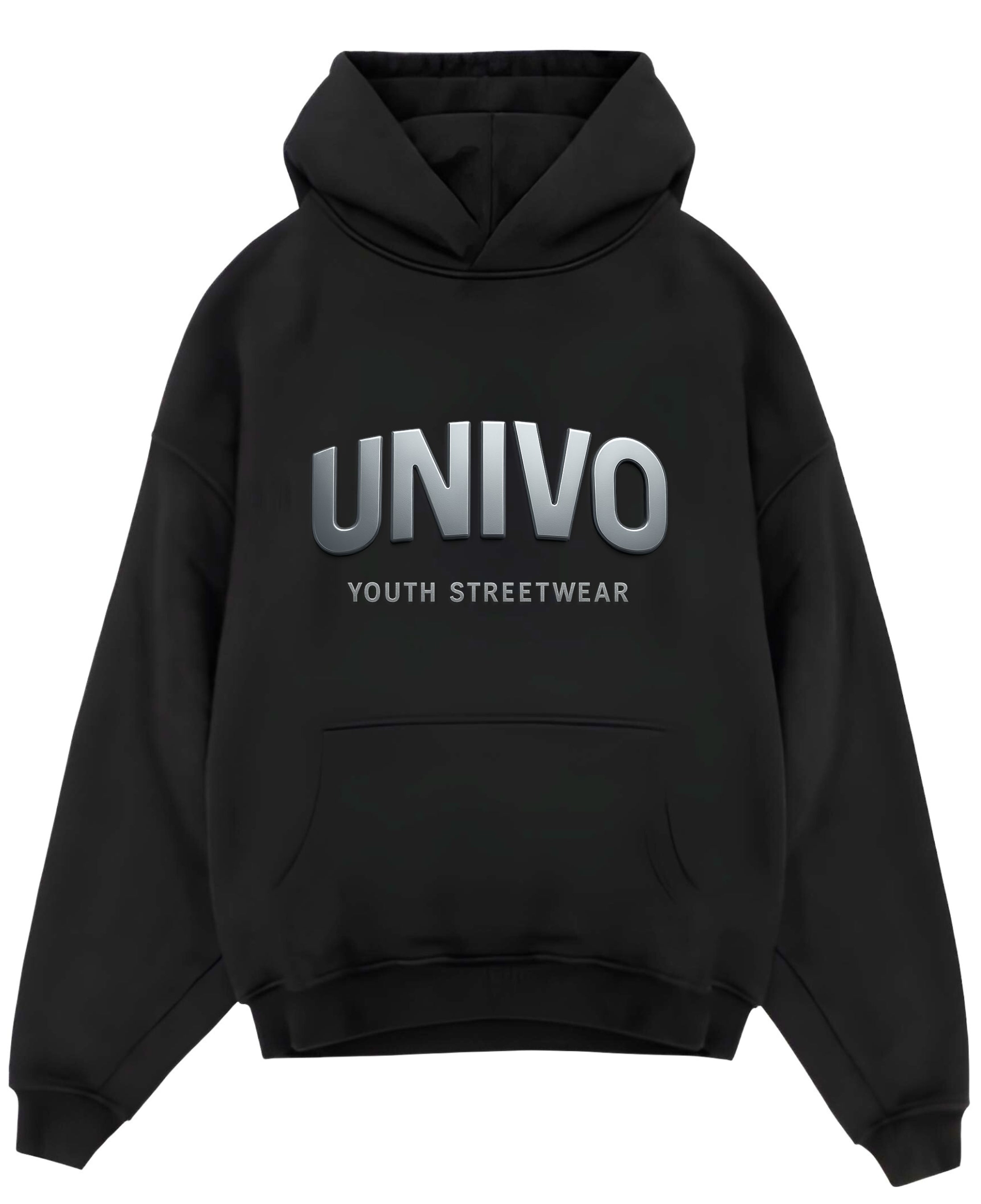 Black Oversized Hoodie Front Design